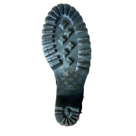 Dr. Martens Magdalena Black Heeled Boot Fleece Lined Zipper Chunky Heel Size 11 - Picture 9 of 16